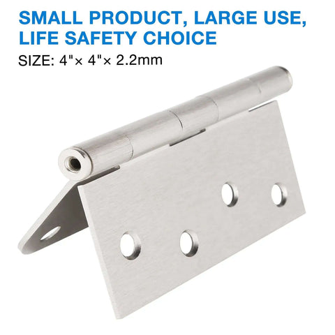 3 Pack Heavy Duty Satin Nickel Door Hinges For 4 Inch Doors With Square Rounded Corners And Five Eighths Inch Radius, 4" x 4" size