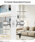 Keyed Entry Door Knob With Lock And Key For Exterior And Interior Doors Satin Nickel Finish Dual Locking Mechanism Inside