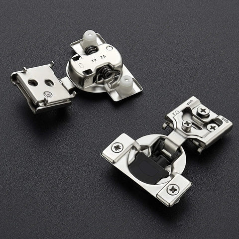 10 Pack 5 Pairs One Half Inch Overlay Soft Close Hinges For Kitchen Cabinets Satin Nickel Concealed Stainless Steel Hidden Hinges
