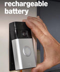 Installing Battery Doorbell With Head To Toe Video For Home Or Business, Live View And Two Way Talk, 2nd Gen, Satin Nickel