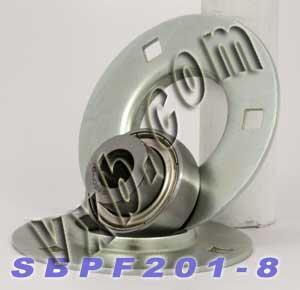 SBPF201-8 1/2 Pressed Steel Bearing 3-Bolt Flanged Mounted Bearings - VXB Ball Bearings