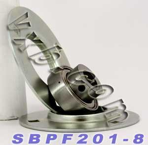 SBPF201-8 1/2 Pressed Steel Bearing 3-Bolt Flanged Mounted Bearings - VXB Ball Bearings