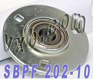SBPF202-10 5/8 Pressed Steel Bearing 3-Bolt Flanged Mounted Bearings - VXB Ball Bearings