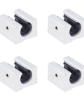 Four Piece SBR Linear Ball Bearing Blocks Set For 20mm SBR Rails And Guides, Aluminum CNC Parts, top view