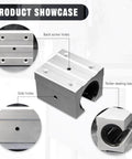 Product showcase of ✝️ 2pcs SBR12 LUU Aluminum Block 20mm Linear Motion Ball Bearing Slide Block Match for SBR12 LUU 20mm Linear Guide Rail