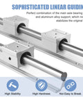 SBR16 1200mm Linear Rail Guide SBR16 Fully Supported Linear Slide Rail with 4Pcs Industry-Standard SBR16UU Slide Ball Bearing Block.