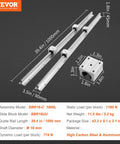 Beefed Up Heavy Duty SBR16 Linear Rail Kit with two 1000mm rails and four SBR16UU blocks, high-load capacity, carbon steel and aluminum.