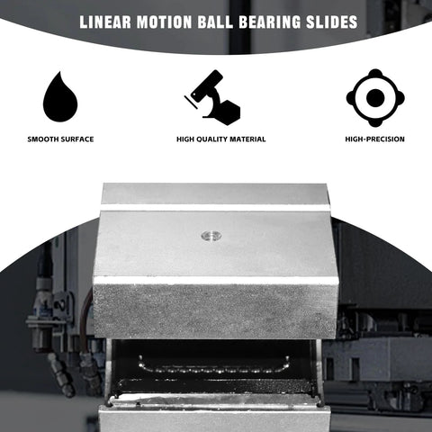 Experience smooth, precise motion with this four piece SBR16UU aluminum linear bearing block set highlighting smooth surface and high precision.