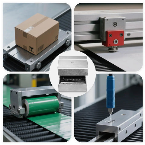 Experience smooth, precise motion with this four piece SBR16UU aluminum linear bearing block set for SBR16 guide rails in various uses.