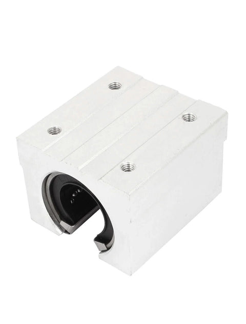 Side view of a ✝️ Sbr25uu 25mm linear motion ball bearing slide block unit bushing for CNC, automation, and replacement jobs, 1-pack.