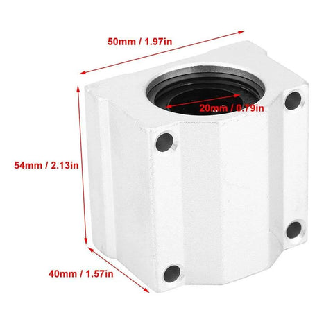 ✝️ Slide Block, 2Pcs SC20UU 20mm Linear Motion Ball Bearing Slide Block Bushing CNC Linear Unit