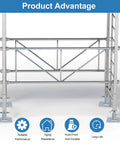 18 Inch Adjustable Scaffold Leveling Jacks Feet Kit For Baker Style Scaffolding Galvanized Solid Threaded Rods 4 Pack