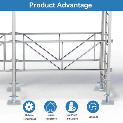 18 Inch Adjustable Scaffold Leveling Jacks Feet Kit For Baker Style Scaffolding Galvanized Solid Threaded Rods 4 Pack