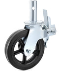 4 Pack Scaffolding Caster Wheels 8 Inch By 2 Inch Dual Locking Rubber Swivel Casters 360 Degree Heavy Duty 1100 Lbs Capacity Per Wheel