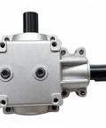 Front view of Gear Box Assembly Direct Fit For Scag Turf Tiger Mower Deck 482486 showing metal casing and mounting holes.