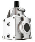 Front view of Gear Box Assembly Direct Fit For Scag Turf Tiger Mower Deck 482486, showing metal casing and mounting points.