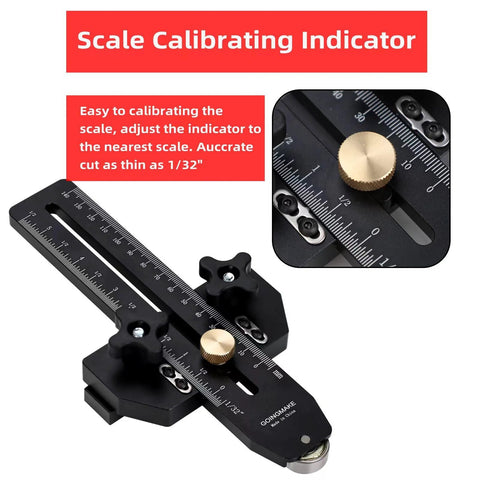 Thin Rip Jig For Table Saw And Band Saw Easy To Use Guide For Repetitive Narrow Strip Cuts In Woodworking with scale calibrating indicator