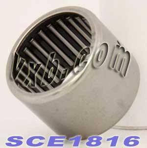 Shell-type SCE1816 Needle Bearing 1-1/8" x 1-3/8" x 1" inch, side view