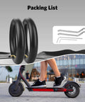 2Pack 8.5 Inches Scooter Inner Tube,8.5'' x 2" Inner for Gotrax Gxl V2 M365, shown with tools and scooter in urban setting