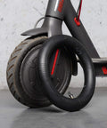 8.5 Inch Scooter Inner Tubes beside an electric scooter, compatible with Gotrax Gxl V2, M365, Pro 2, 1s, shown with tire and valve.