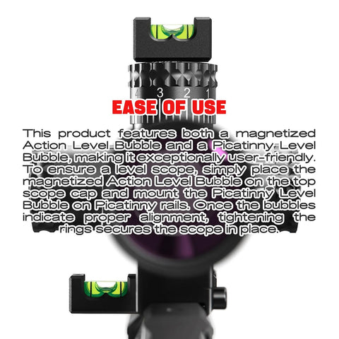 Precision Scope Alignment Tool Set For Perfect Shots Featuring Magnetized Action Level Bubble And Picatinny Level Bubble