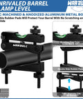 Universal Scope Leveling Kit With Magnetic Base For Rifle And Shotgun Mounts WarBull Brand showing barrel clamp and bubble level