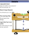 Scope Leveling Kit With One-Sided Barrel Clamp And Magnetic Reference Level Bubble In Gold Finish For Fast Install, Thwackor.