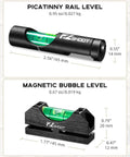 Scope Leveling Kit With Bubble Level And Universal Magnetic Scope Mount For Rifles EZshoot showing Picatinny Rail Level and Magnetic Bubble Level.