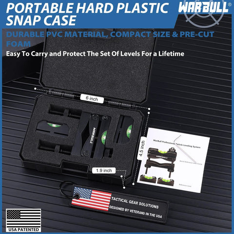 Universal Scope Leveling Kit With Magnetic Base For Rifle And Shotgun Mounts in storage case with accessories visible