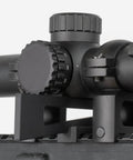Side view of mounted Scope Leveling Tool Kit With Base And Two Wedges For Precise Vertical Alignment While Mounting A Rifle Scope This Leveling System Helps You Get A Rock Solid Sight Picture And Quick Adjustments On Any Receiver By Monstrum.