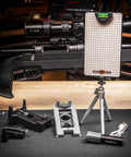 Complete precision rifle scope mounting kit with leveling grid for rifles, ideal for hunters and gunsmiths.