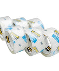 Six rolls of Scotch Heavy Duty Packaging Tape 1.88 In x 54.6 yd Clear 3 In Core For Strong Sealing And Shipping displayed in a group