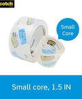 Scotch Heavy Duty Packaging Tape 2 Inch By 800 Inch Clear 2 Count Pack For Heavy Boxes And Overstuffed Cartons with small core label