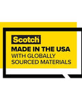 Scotch Heavy Duty Packing Tape Clear 1.88 In X 22.2 Yd With Dispenser 6 Roll Pack banner, "Made in the USA with globally sourced materials"