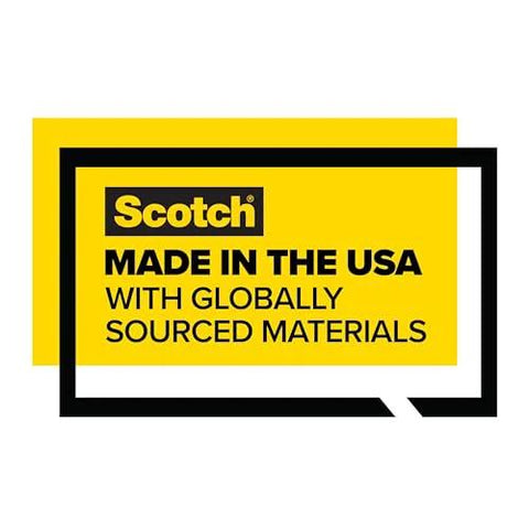 Scotch Heavy Duty Packing Tape Clear 1.88 In X 22.2 Yd With Dispenser 6 Roll Pack banner, "Made in the USA with globally sourced materials"