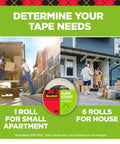Scotch Sure Start Packing Tape 1.88in x 54.6yd Clear for Shipping and Mailing, guide for small apartment and house use