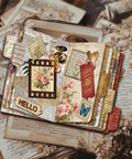 Two Sets Dope Folder Slide Die Cuts For Scrapbooking And Card Making With Carbon Steel Cutting Dies Label Clip Greeting Film Postage