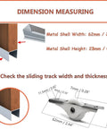 Two Pack 23mm Diameter Screen Door Rollers Nylon Wheel With Stainless Steel Shell Electroplating Finish dimensions shown