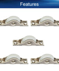 5 Pieces Screen Door Rollers With 29mm Wheel Diameter Nylon Pulley And Stainless Steel Shell With Durable Electroplating Finish
