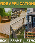 Outdoor decking, framing, and fencing with deck screws 3 inch, wood screws #10 x 3, 300 pcs, rust resistant, exterior epoxy coated.