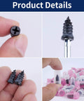 Screw in Tire Plugs, 70 Pcs Tire Repair Screws close-up with carbon steel core and rubber coating