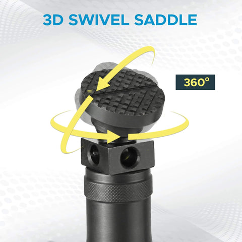 3D swivel saddle feature of Heavy Duty Screw Jack Set For Leveling Milling And Drilling Machines With A 2.25 To 3.72 Inch Range