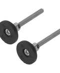 Achieve precise, wobble-free stability with this 4-pack of screw-on swivel leveling feet, featuring a 50mm adjustable height and M6 thread, plus durable nylon pads for cabinets, shelves, and equipment.