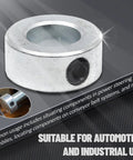 Eight-pack zinc plated carbon steel screw style shaft collars with 5/8 bore secure and locate components on rotating shafts