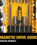 Screwdriver Bit Set With Tough Case 45-Piece Kit DW2166 Grey And Silver, Magnetic Drive Guide, Connectable Accessory Storage System