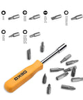 65 Piece General Household Tool Set With Durable Chrome Finish Hand Tools In Portable Blow Molded Storage Case For Home DIY Projects Anti Corrosion Steel Meets ANSI Standards screwdriver with bits