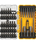 Screwdriver Bit Set With Tough Case 45-Piece Kit DW2166 Grey And Silver, connectable accessory storage with clear lid