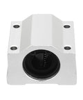Front view of SCS13UU Linear Ball Bearing Slide Block Set, 13mm bore, aluminum housing, showing double seal dust protection.