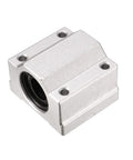 Front view of SCS13UU Linear Ball Bearing Slide Block Set, 13mm Bore, 2 Pack, Double Seal Dust Sealed Precision Guide Bearing for CNC