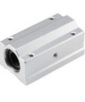 SCS16LUU Linear Ball Bearing Slide Block Unit 16mm Bore, aluminum housing with chromium steel balls, side view